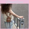 Fashion Bucket Portable Kids Shoulder Bag With Stitching Casual  Activities