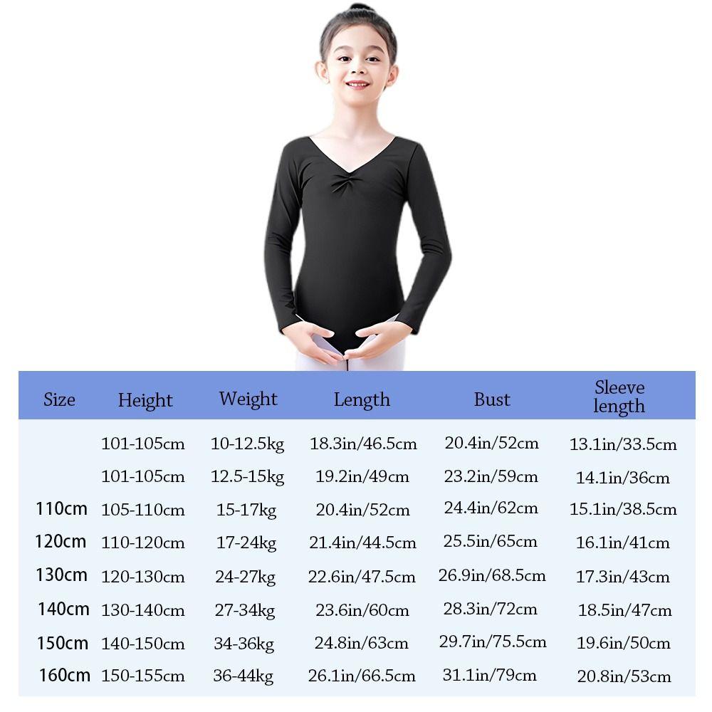 Fashion Long Sleeve Girls Ballet Leotard Cotton Elastic Dance Bodysuit Professional Body Shaping Gymnastic Leotard Girls