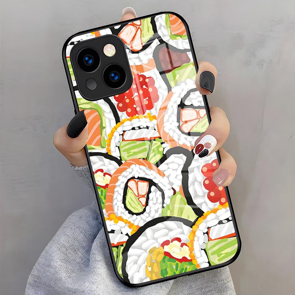 Cartoon Sushi Good Phone Case For IPhone 17 Pro Max 16 15 14 Pro Max 13 11 X Xs Xr 8 7Plus Glass Cover