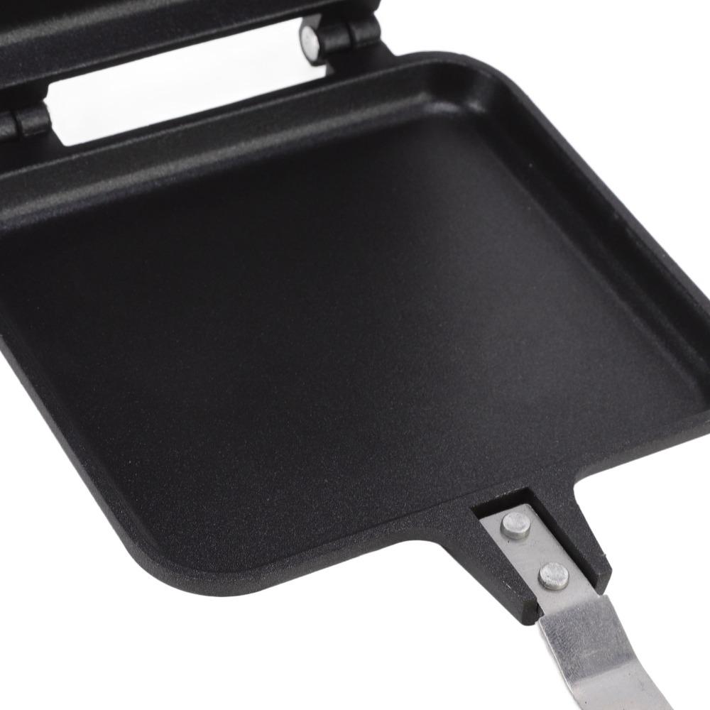 Square Frying Pan Aluminum Non Stick Pancake Pan Flipper Anti Scalding Handles Omelette Skillet Indoor & Outdoor