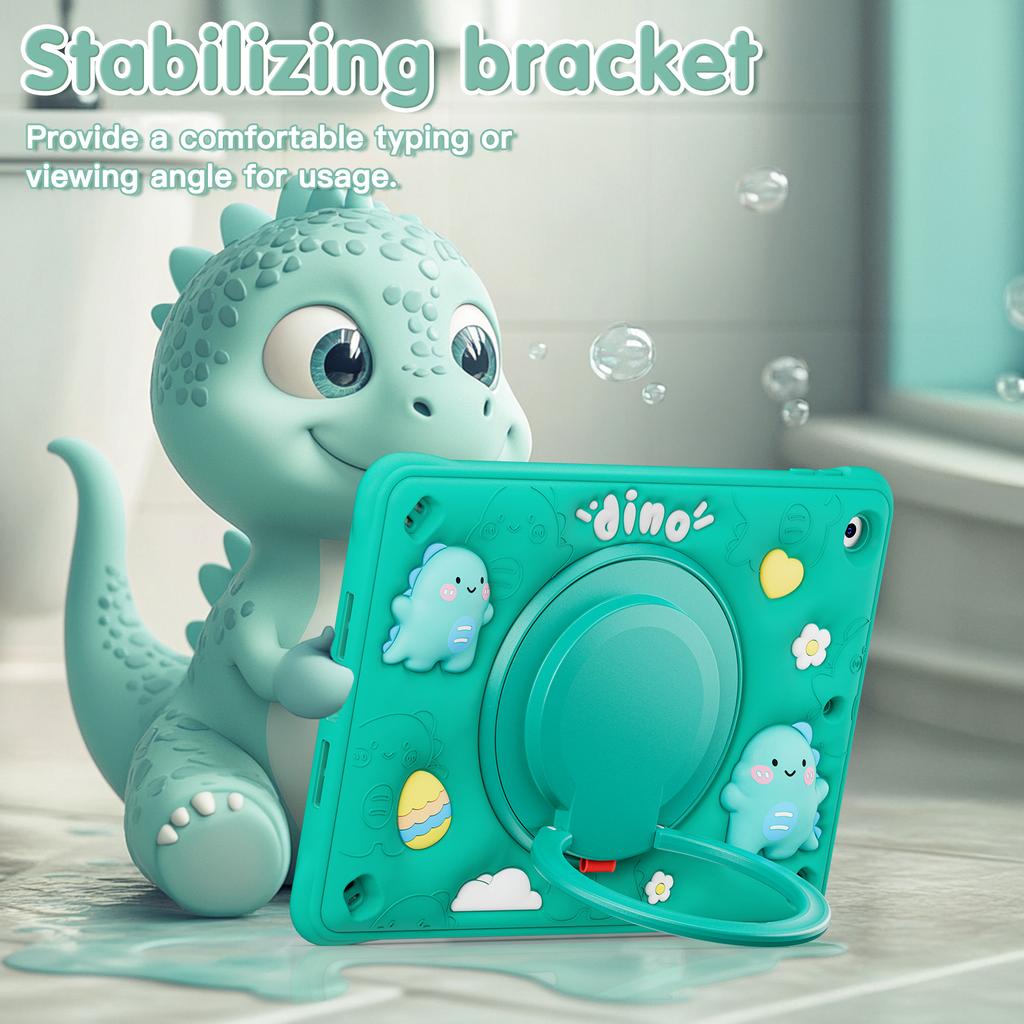 For iPad 10.2 (2021)/(2020)/(2019) Case Kickstand PC+Silicone+TPU Tablet Cover