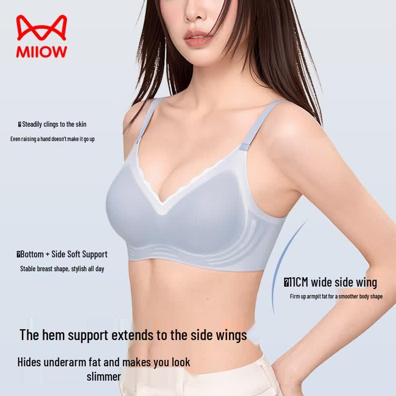 MaoRen Women's Seamless Cooling Ice Silk Wireless Bra