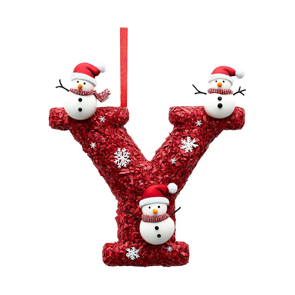 2D 26 Letter  Christmas Ornaments Acrylic Flat Christmas Tree Home Decorations Ornaments