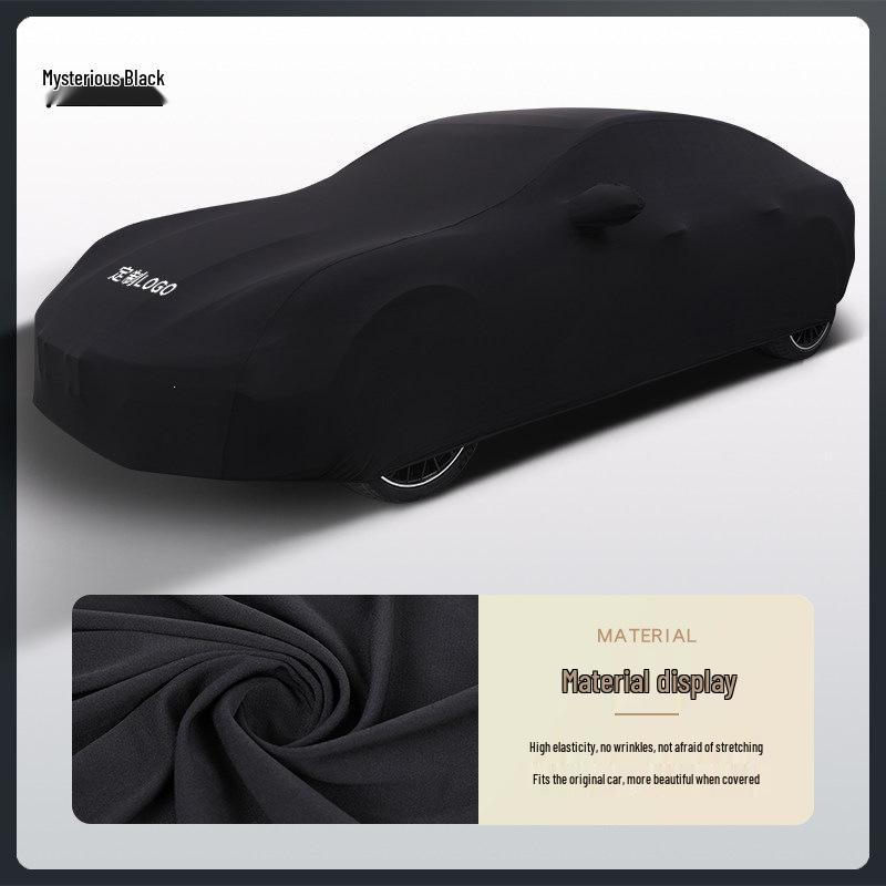 Housse de voiture universelle en tissu rouge extensible pour Salon Auto Show Dévoilement