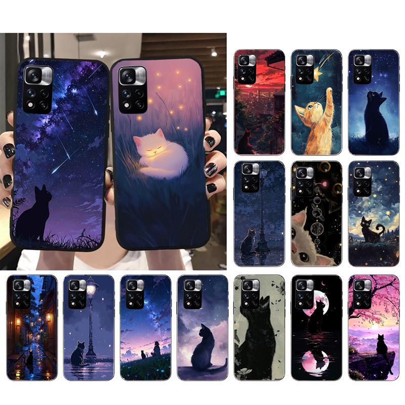 Lovely Cat Funda Phone Case For Xiaomi Redmi note 14 Pro 14 13 12 11 10 Pro 14S 12S 11S Redmi 14C 13C 10