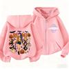 KPop Demon Hunters Zipper Hoodie Cartoon Girls Coat Fashion Thin Clothes Purple Autumn Halloween style Hoodie Jacket Kids Anime Sweatshirt Gift