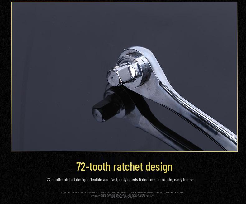 High-Speed Ratchet Wrench Set with External Hex Socket for Auto Repair.