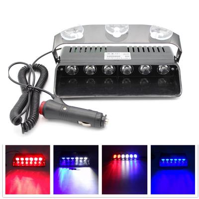 6LED Strobe Flash Light Hazard Flashing Lamp Bar Police Firefighter DC12V Car Truck Emergency Warning LED Red