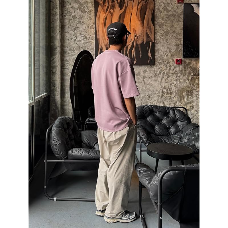 [CHANGE WELL] Men's ``2024'' SS” fashion spring/summer clothes 9 oz air layer (short sleeve) sweatshirt Thick stretch big silhouette T-shirt cut and