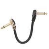 Guitar Patch Cable 5.9in Right Angle Noise Reduction Anti Jamming Flat End Effect Pedal Cable