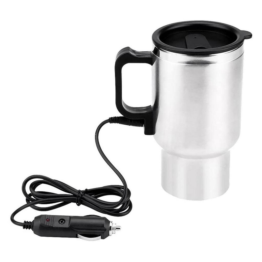 Auto Cup Heater 12V Electric Heating Bottle Drink Water Thermal Kettle Mug Cup With Lighter Cable Travel Mug 350/400/450/500ML