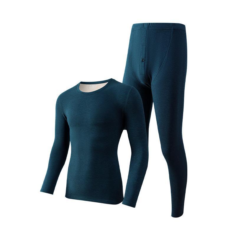 Brand Matching Style Cashmere Thermal Underwear Set for Couples: Women's Autumn/Winter Warm Rabbit Wool Base Layer Top and Bottom
