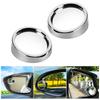 2Pcs Place Mirror Round Sturdy Glass Repair Car Side Rear View for Bicycles Golf Cart