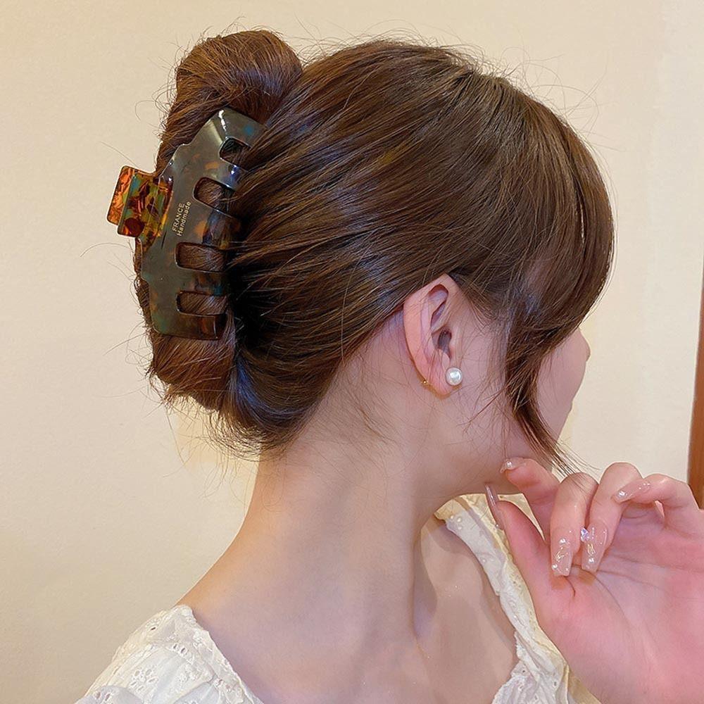 Geometric Hairpins Gifts For Girls Letter Acetate Hair Claws Korean Shark Clip Women Hair Clips