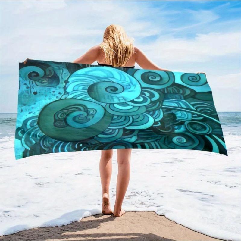 

1pc Luxury Quick-Dry Oversized Beach Scarf - Lightweight Large Swim Cover Up, Poolside Wrap, Sand-Free Towel - Soft Microfiber W40*H60(CM)