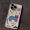 Hand Drawing Puppy Cat Transparent Phone Case for iPhone 17 Pro Max 16 Promax 15 Plus 14 12 13 11 16E mini Air Phone Case