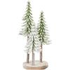 Mini Desktop Christmas Tree Ornaments Realistic Cedar Flocking Tree Tabletop Decor for Festive Home or Office Decoration
