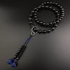 WONDERFUL LOTUS Mala Beads for Jodo Sect Prayer Silver Thirty Thousand Jodo Buddhist Prayer Prayer Stylish Buddhist Head Gift Blue
