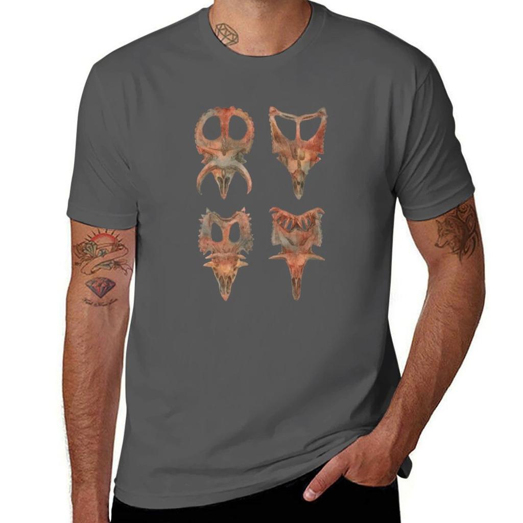 Ceratops Schädel T-Shirt Strapazierfähiges Arbeitskleidung T-Shirt