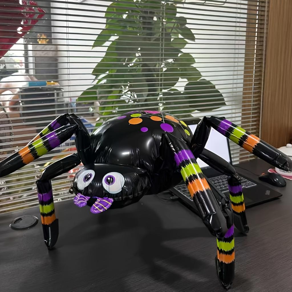 New Halloween Terror Black Purple Large Spider Balloon Ghost Festival Party Shopping Mall Event Decor Home Yard Photo Props Gift
