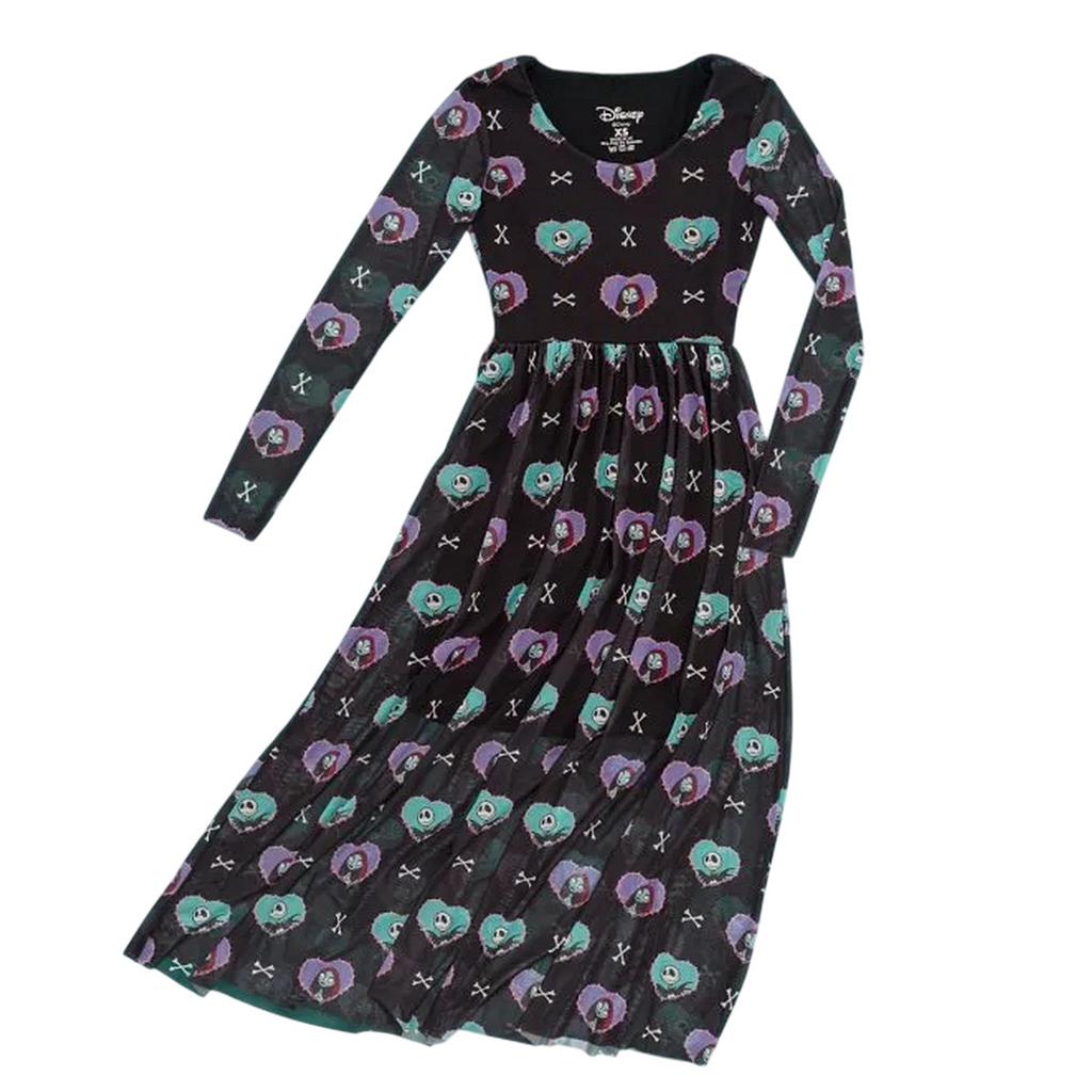 The Nightmare Before Christmas Womens/Ladies All-Over Print Mesh Midi Dress