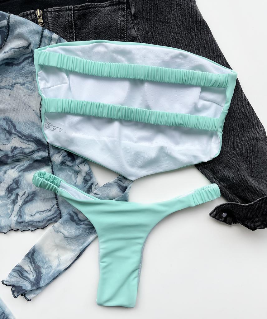 Damen Bademode Sommer Neue Sexy Low Waist Split Bikini Set