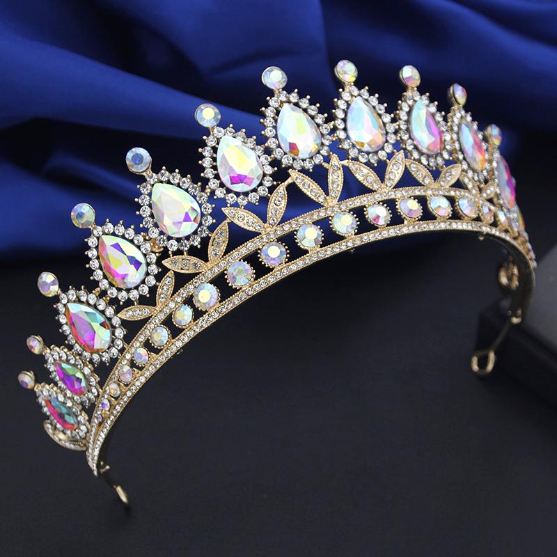 Black Rhinestone Tiaras and Crowns Headband for Queen Bridal Wedding Crown Hair Jewelry Princess Headbands Party Head Ornament