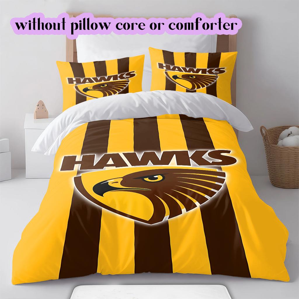 football Logo Pattern Bedding Quilt Set Quilt Cover Pillowcase Home Decoration Birthday Gift (1*duvet cover+ 2*pillowcase, without core)