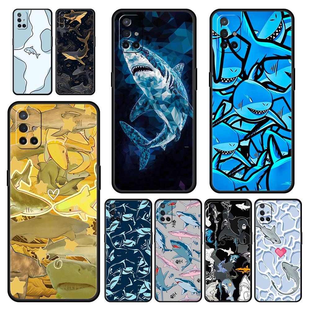 Handyhülle mit Meereshaie-Muster für Oneplus 13R 13 12R 11 10T 10R Nord N100 N200 N10 10 9 9R 9RT CE 3 2 Z Pro Weiche TPU-Hülle