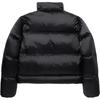 Li Ning Damen Exklusive Serie Einfarbig Reißverschluss Stehkragen Kurze Daunenjacke Damenjacke Schwarz AYMU596-3