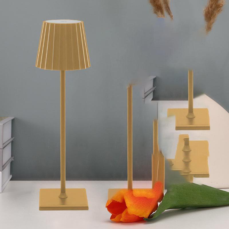 

Защита глаз в спальне, Перезаряжаемая настольная лампа, Прикроватная лампа, Атмосферная лампа с сенсорным управлением для улицы, Маленький ночник золотой