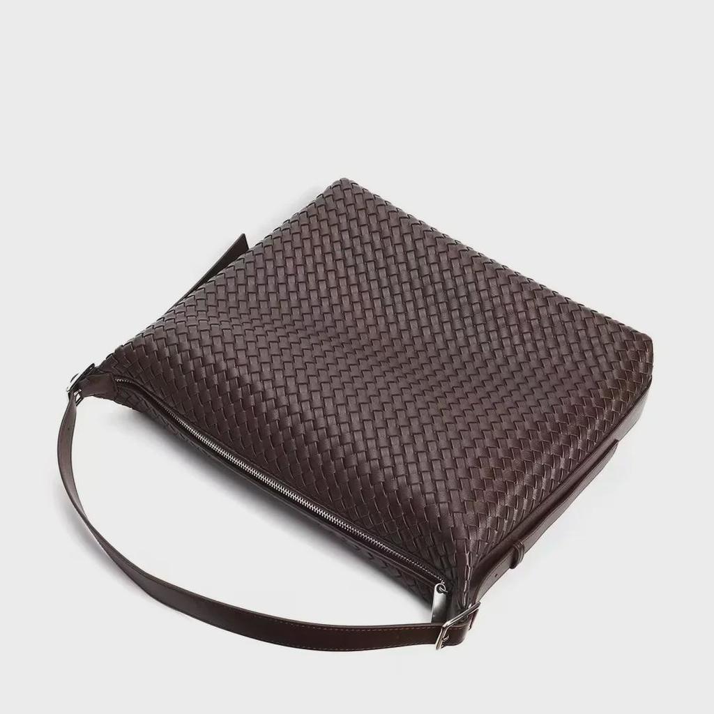 Borsa Tote da Donna in Vera Pelle Intrecciata a Mano in Pelle Bovina - Borsa a Spalla Versatile di Grande Capacità per il Pendolarismo