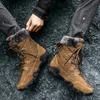 Stivali da Uomo in Vera Pelle Stivali da Neve da Uomo Outdoor Super Caldi Invernali alla Caviglia Impermeabili Moto Sneakers