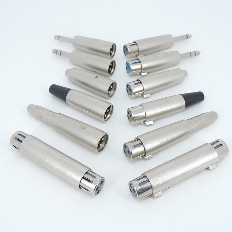 1 buc audio Microfon Metalic 3 pini XLR Tată mamă La 1/4" 6,35 mm 6,5 Mic mono RCA tată mamă Stereo Transformator Convertor Adaptor