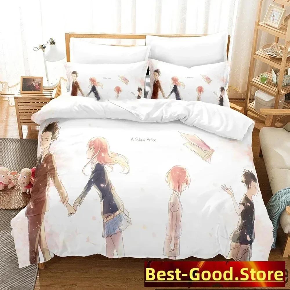 

Anime A Silent Voice The Shape of Voice Printed Bed Set Duvet Cover Pillowcase Bedding Set Bed Linen Sheet Quilt Cover Full Size 70x133cm 2pcs
