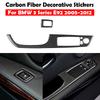 For BMW 3 Series E92 2005 2006 2007-2012 Left Side Driver Door Window Switch Cover Trim True Carbon Fiber Sticker Accessories