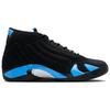 Air Jordan 14 Retro Black University Blue 2026 Unisex Sneakers White Metallic-Silver 487471-007