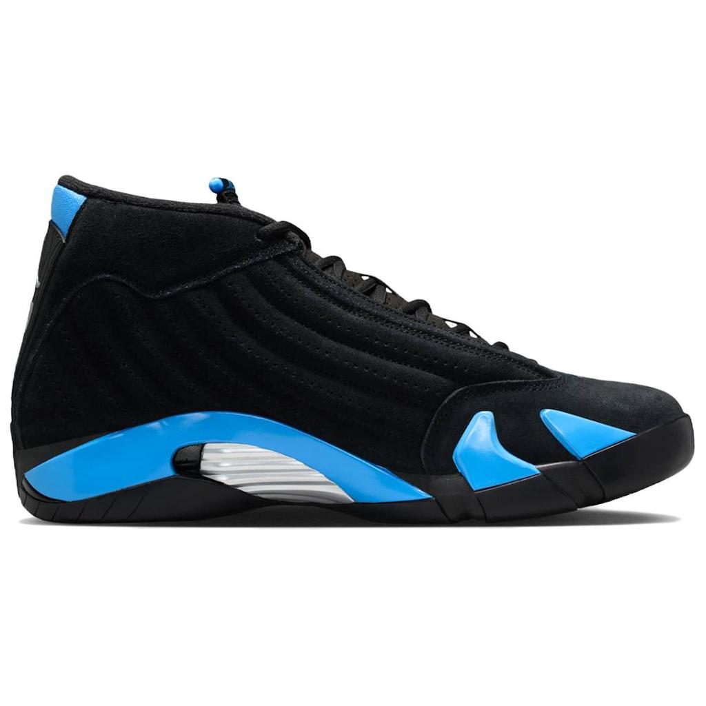 Air Jordan 14 Retro Black University Blue 2026 Unisex Sneakers White Metallic-Silver 487471-007