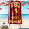USC Trojans Print Beach Towel, Large Soft Quick Dry Towel for Beach Camping Swimming