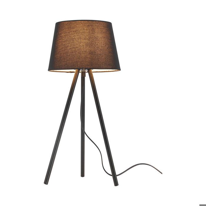 Lampe de table décorative 1xE27 23W IP20 – Noir