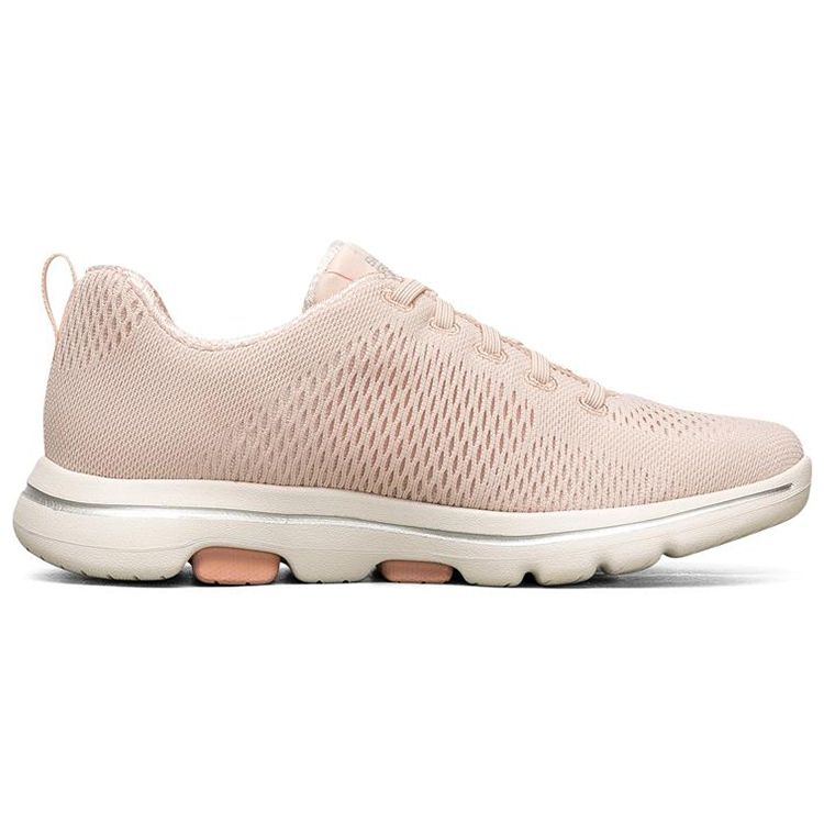 Skechers Go Walk 5 Casual Comfortable Durable Low-Top Training Running Shoes Women Sneaker Light-Pink 124242-LTPK