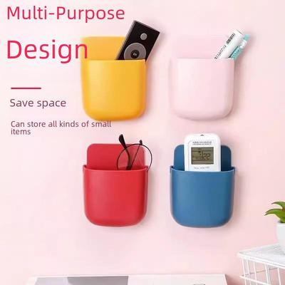 Creative Wall-Mounted Remote & Phone Holder for Living Room, Bedroom, Bathroom