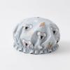 1 Pcs Women Shower Cap Waterproof Wide Elastic Band Reusable Bathroom Cup Cartoon Cat Bear Dog Shower Hat Bathroom Accessories