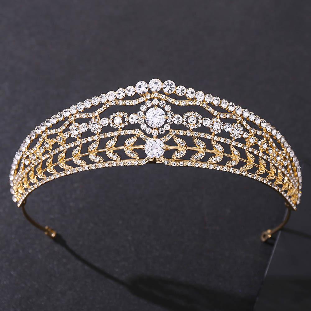 Crystal Zirconia Tiara - Luxury Wedding Crown for Bride Queen Princess