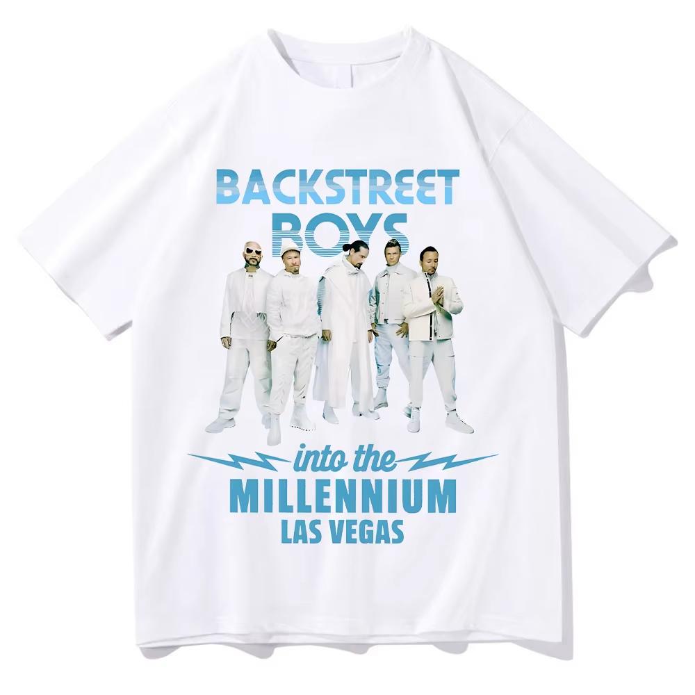 Backstreet Boys T-Shirts YK Lustige Freizeit Baumwollkleidung Geschenk Kleidung Into The MILLENNIUM Vintage Oberteile Damen Herren Streetwear T-Shirts