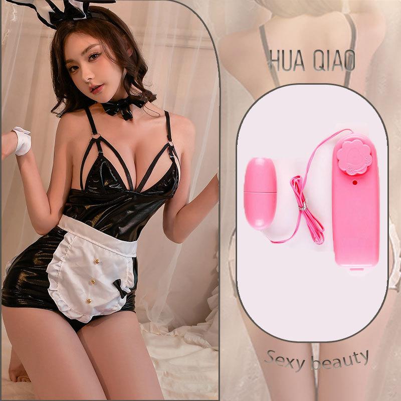 Sexy Bunny Uniform Suspender Nightdress Skinny Free Passion Patent Leather Suit Seduction Home