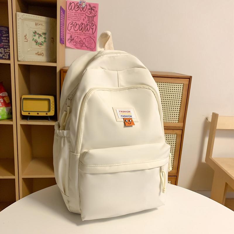 

Backpack nylon cloth schoolbag new backpack fashionable sweet simple bag bag bag белый