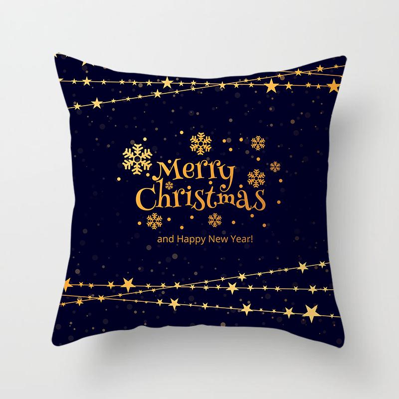Merry Christmas Printed Pillowcase Christmas Style Cushion Cover Home Sofa Decor Throw Pillowcase