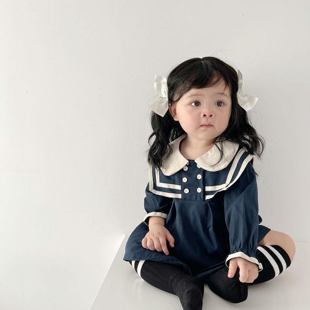 Newborn Baby Headwear Fluffy Toddler Neat Bang Long Straight Hair Baby Hair Wig Short Bob Wig