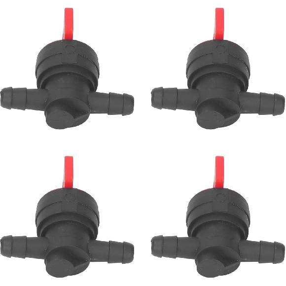 10Pcs Fuel Shut Off Valve, 1/4 Inline Fuel Cut Off Shut Off Valve Gas Fuel Small Engine On Off Fuel Switch Tap for 494768 5091H 5091K 697947 Lawn